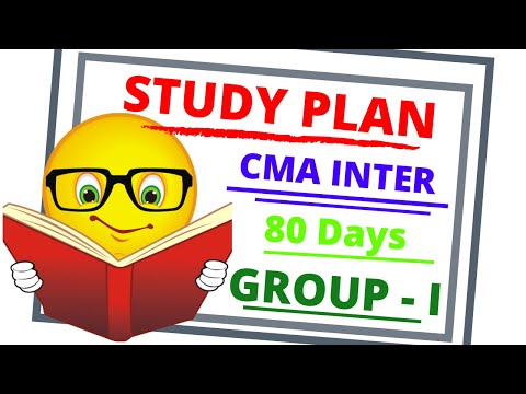 Study Plan- GROUP I | 80 Days | CMA Inter | CMA Junction | June 2020 |