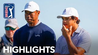 Tiger and Charlie Woods shoot 13-under 59 | Round 1 | PNC Championship | 2024