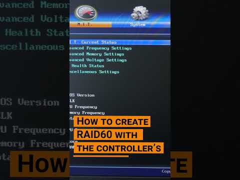 How to create RAID60 based on one of the two controllers - IBM ServeRAID M5016 or LSI 9265-8i #short