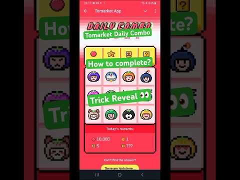 Tomarket Daily Combo Task Problem Solved | Tomarket Airdrop Daily Combo #shorts #tomarketapp