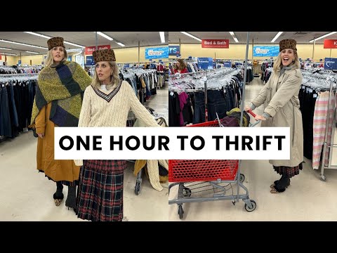 ONE HOUR TO THRIFT/ TRYING ON EVERYTHING I THRIFTED