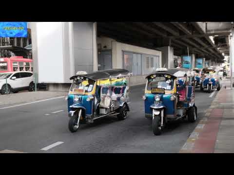 Tuk Tuk Parade National Stadium Station Bangkok Thailand