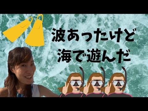 【沖縄シュノーケルVlog】波あったけど泳いだ！