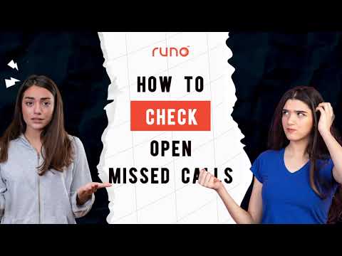 How to check the open missed calls | Mobile App | Runo