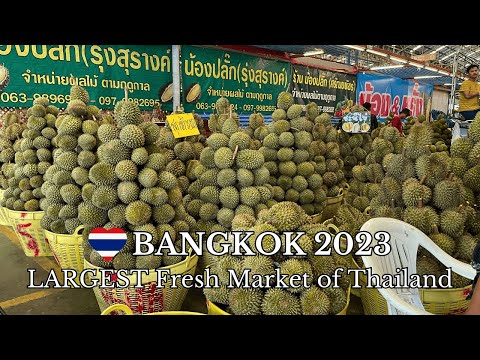 [🇹🇭 4K] 🍈 The LARGEST Fruit Market in Thailand 🍍- Bangkok 2023