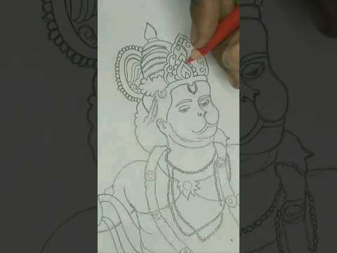 Sketch of hanuman ll #trendingshorts #drawing #skeatch #music #viral #art #sketch #skitch