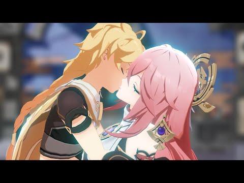 Aether makes out with Yae Miko in Public