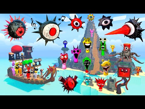 🚢 MINECRAFT SECRET PHASES MR SUN & MR TREE SPRUNKI SONG FAMILY SPARTAN KICKING In Gmod Incredibox !