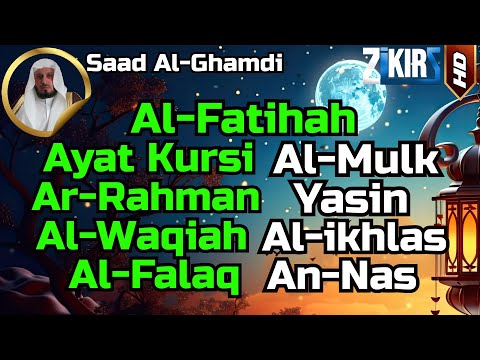 Al Fatihah,Ayat Kursi,Al Mulk,Ar Rahman,Al Waqiah,Yasin,Ikhlas,Falaq,An Nas Alquran Pengantar Tidur