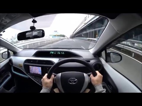 Toyota Prius C POV Test Drive In Chiba ,Japan