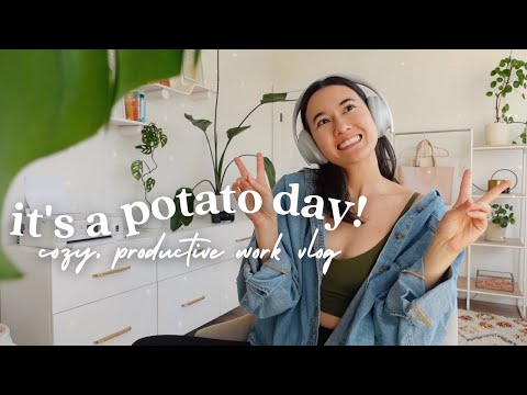 🥔 Potato Day Vlog | Spend a Cozy, Productive Work Day with Me!