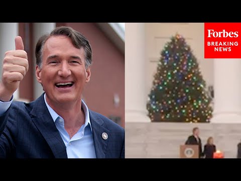 WATCH: Gov. Glenn Youngkin Holds Christmas Tree Lighting At Virginia State Capitol