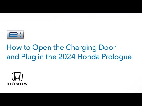 Honda Prologue | How to Operate the Charging Door and Plug In