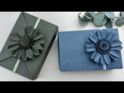 Gift Wrapping |  Gift Wrapping Ideas + Make a Paper Gerbera Flower （Step By Step)