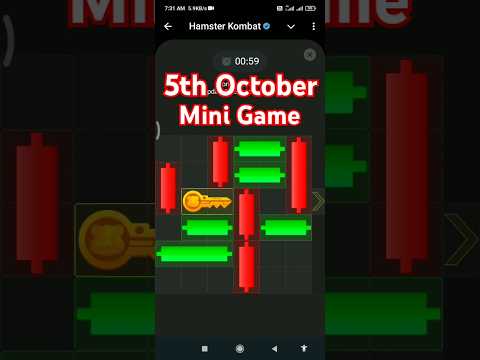 5th October Mini Game Hamster Kombat || Hamster Kombat Mini Game Puzzle #shorts #hamsterminigame