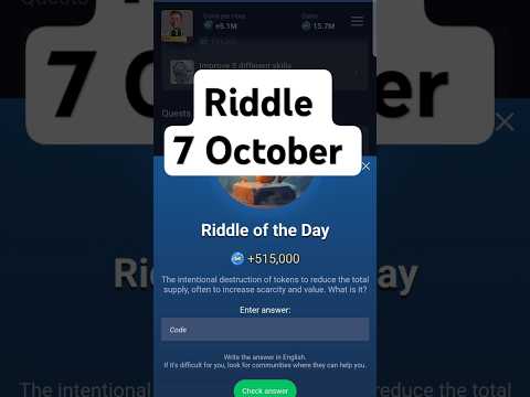 X Empire riddle of the day today 7 October | Musk empire riddle