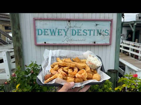 Lets Try "Dewey Destin's" Seafood! Drove Here on a BOAT!