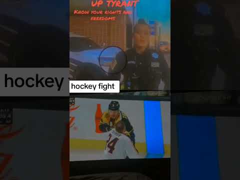 NHL hockey fight and tyrant cop #tryant #cops #audit #NHL #fight #hockey #shorts