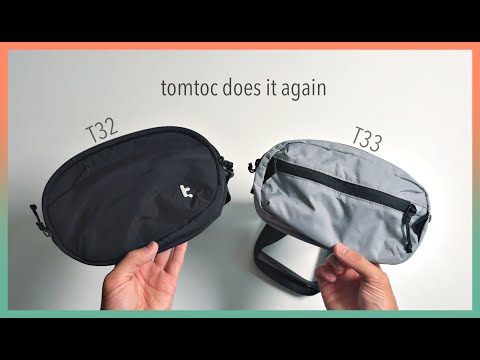 Tomtoc T32 belt bag, T33 chest pack Review - best hip packs under $30. period