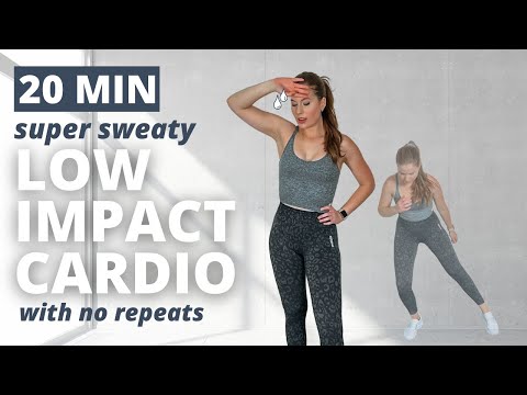 20 MIN Low Impact CARDIO HIIT WORKOUT | No repeats + No Jumping Cardio | Apartment-Friendly