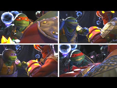 Injustice 2 - TMNT (Ninja Turtles) Vs Hellboy -  All Intro Dialogue/All Clash Quotes