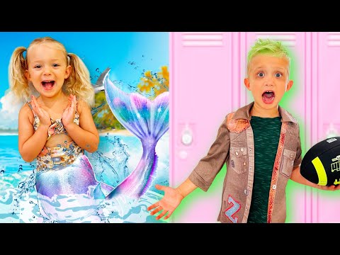 We Turned Into Mermaids & Zombies!!