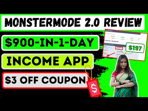 MonsterMode 2.0 Review ⭐⭐  Income App Makes $900 a Day