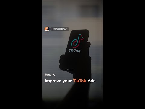 3 ways to improve your Ads on TikTok #shorts #tiktokads #tiktok