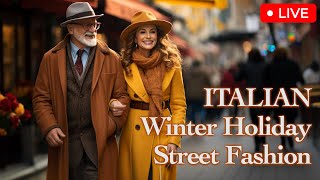 Winter Wonderland Chic: Italian Holiday Street Fashion in Milan. Milan Street Style