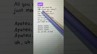 Learn English Through Song : APT with ROSE & Bruno Mars #shorts