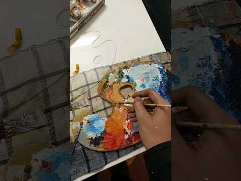 Day 9/30 ✨️ | Oil painting start ki Maharana pratap ji ki 🙏 #maharanapratap #viral #shorts