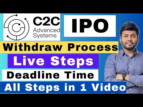 C2C Advanced Systems IPO Withdraw Live Process🔥| Detailed Video | All Steps Covered | Latest IPO GMP