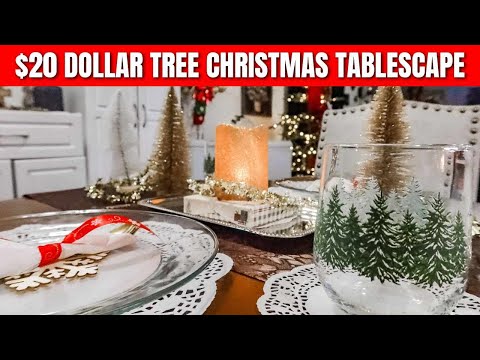 DOLLAR TREE CHRISTMAS TABLESCAPE UNDER $20 | KIMI COPE