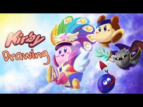 Drawing Kirby and other guys from the game (4K)