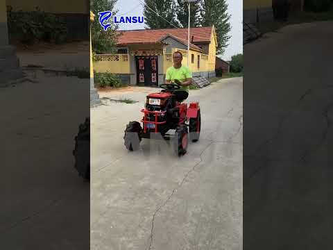 Small four-wheel rotary tiller weeder mini tractor