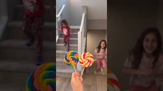 Candy 🍭 lollipop surprise on cute kids 😂❤️ #shorts