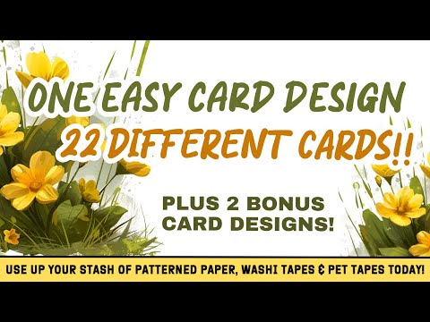 How to CREATE 22 CARDS FROM JUST ONE CARD DESIGN! Use up your stash or shop these items today!