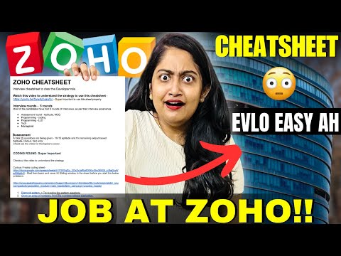 Verithanam🔥Only Sheet to get JOB at ZOHO Easily(தமிழ்)🤯