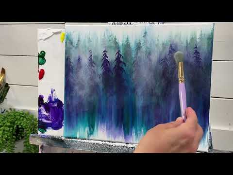 How To Paint MISTY MORNING | Acrylic Tutorial For Beginners