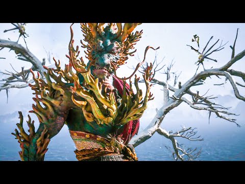 Black Myth Wukong - Destroying Cyan Loong in Black Myth Wukong | Cyan Loong Boss Fight !