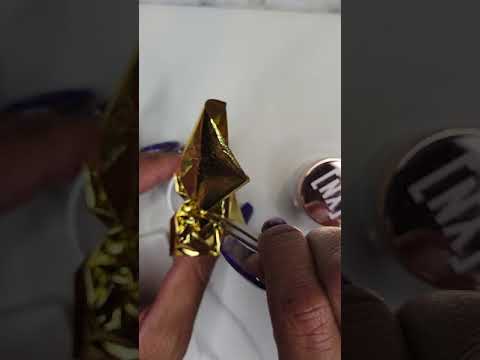 *Short- How to Break up & Store Gold Foil for Nail Designs!!