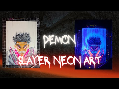 Demon Slayer Neon Art Gyomei Himejima Drawing