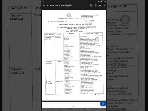 examination notification for 1st sem OLD #MA #MSC #MCOM #MJMC  #art for #osmaniauniversity #exam