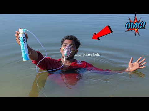 Testing Emergency Oxygen In Underwater #mrsuncityvlog #mrsuncity