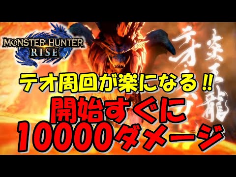 テオ周回が楽になる‼誰でも簡単に1万ダメージ稼ぐ方法【モンハンライズ】