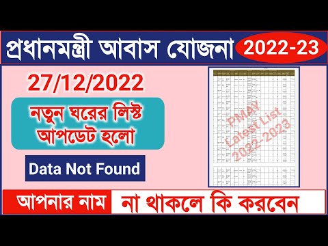 PMAYG Latest House List Update 2022-2023 || Pradhanmantri Awas Yojana 2023- List Download