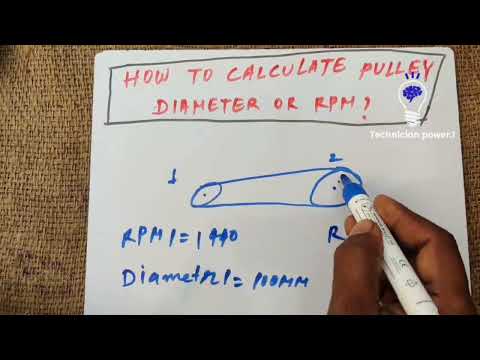 How to calculate pulley diameter or RPM? पुली व्यास या आरपीएम की गणना कैसे करें @Technicianpower.1