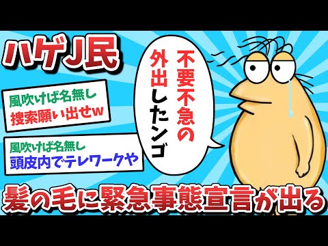 【悲報】ハゲJ民、髪の毛に緊急事態宣言が出てしまうｗｗｗ【ゆっくり解説】