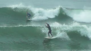 First Big Winter Swell hits LA's most packed Surf Spot - Sunset Point