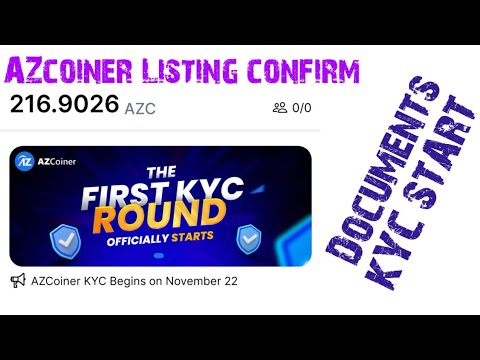 AZcoiner Big Update KYC start || AZC Coin Listening Confirm 👍 || Free Airdrop